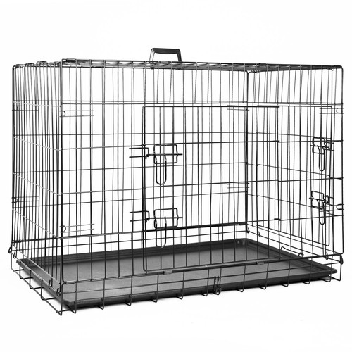 Pet cage folding metal - cage, dog