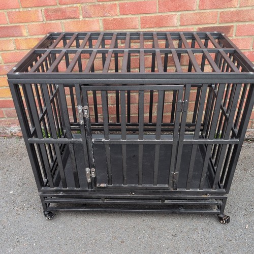 Large steel dog crate - ,