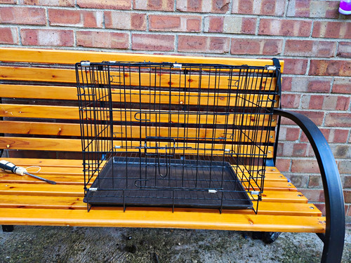 Black folding steel wire dog - steel,