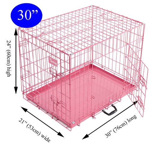 Pink dog cage with - cage,