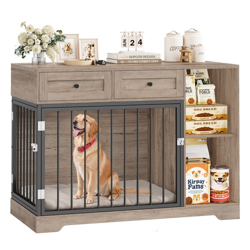 Dog crate furniture cage - furniture,