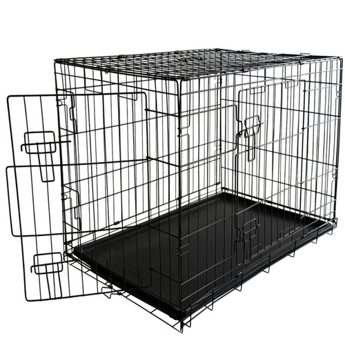 Black heavy duty dog crate - black, 2