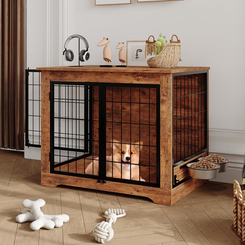 Dog cage pet - crate, wooden