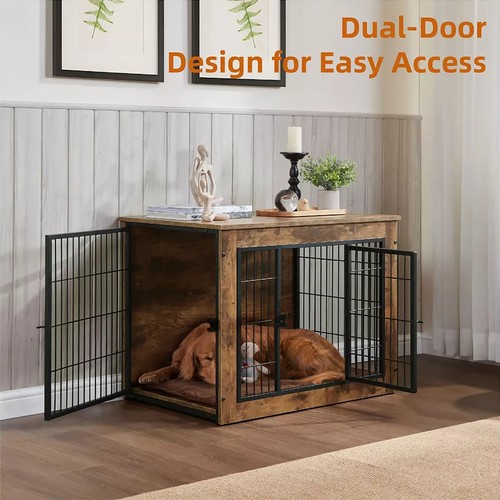 Wooden dog crate furniture - dog,