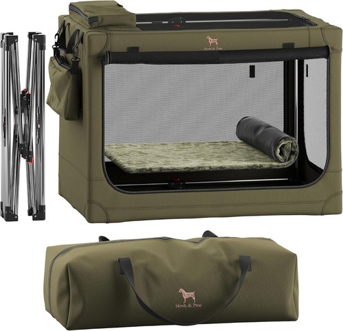 Collapsible dog crate large - collapsible,