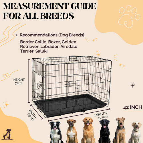 Heavy duty folding dog crate - duty,