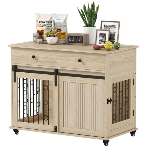 Pawhut dog crate furniture - dog,
