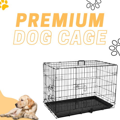 Heavy duty folding dog crate - duty,