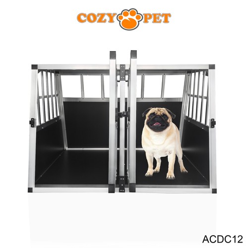Car dog cage aluminium cozy - aluminium,