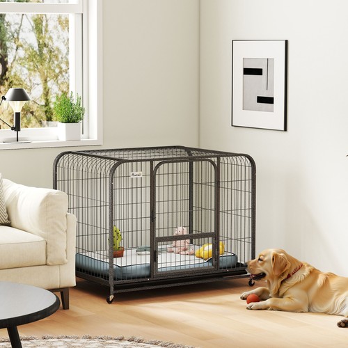 Pawhut heavy duty dog - heavy, crate