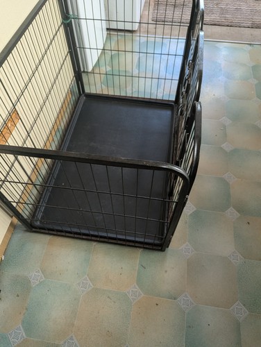 Metal dog crate with - crate, a