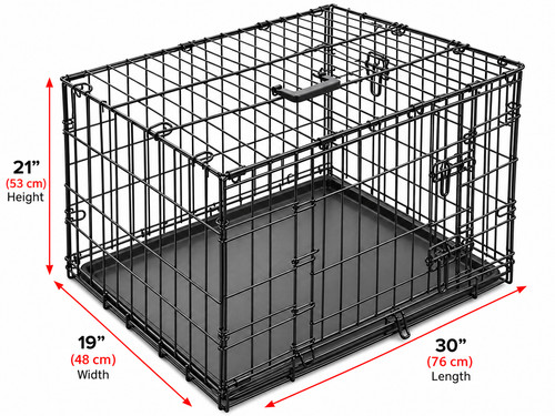 Foldable black dog - 30", cage