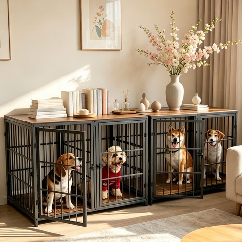 Heavy duty double dog crate - heavy,
