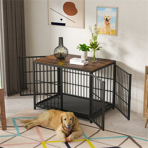 Dog crate furniture large - crate,